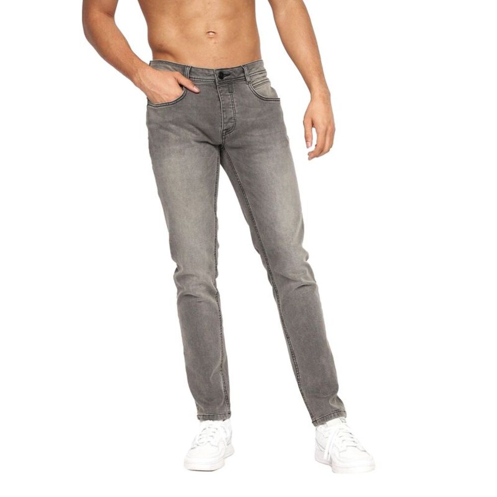 Crosshatch Mens Malcolm Slim Jeans / Light Grey Wash